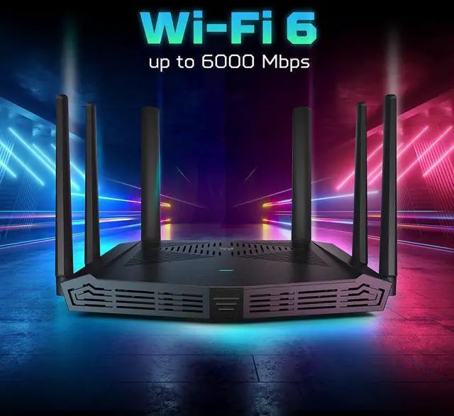 Alt view image 2 of 7 - Predator Connect W6x Wi-Fi 6 AX6000 Gaming Router | Hybrid QoS Compatible with Intel Killer Prioritization Engine | Connect Up to 215 Devices | 2.5Gbps WAN & 4 x 1Gbps LAN | Lifetime Internet Security