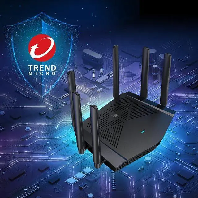 Alt view image 6 of 7 - Predator Connect W6x Wi-Fi 6 AX6000 Gaming Router | Hybrid QoS Compatible with Intel Killer Prioritization Engine | Connect Up to 215 Devices | 2.5Gbps WAN & 4 x 1Gbps LAN | Lifetime Internet Security