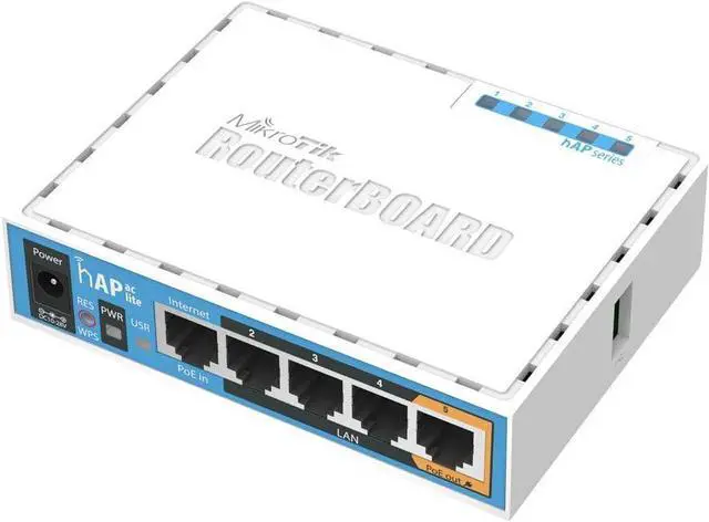 Main image of Mikrotik hAP ac lite US Version Dual Band Access Point 802.11ac 5-Port PoE USB OSL4