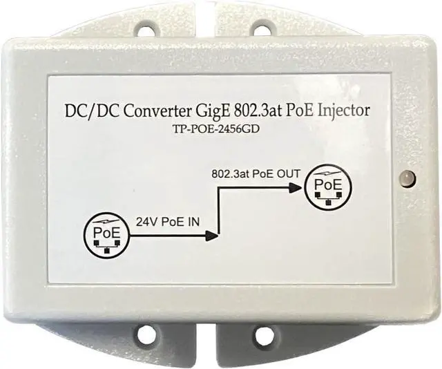 Alt view image 3 of 3 - TP-POE-2456GD - 24V PoE Input, 56V 802.3at Gigabit PoE Output, 35W