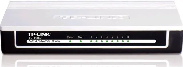 Main image of TP-LINK TL-R860 Advanced 8-Port Cable/DSL Router, 1 WAN Port, 8 LAN Ports