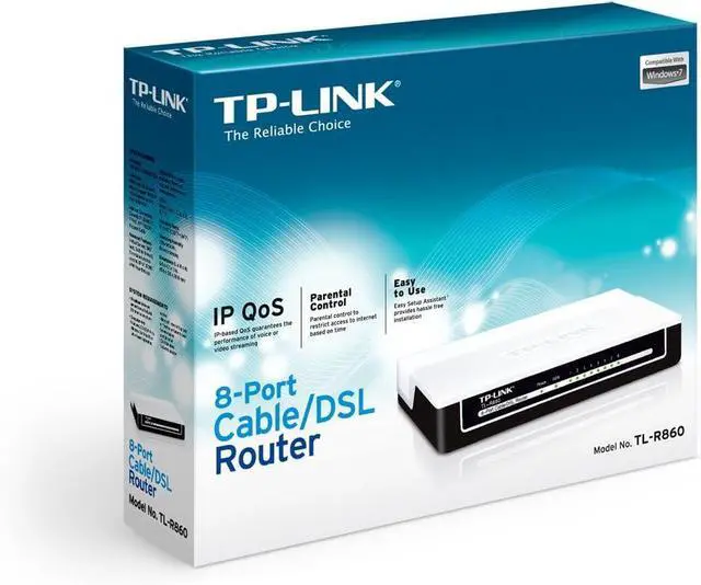 Alt view image 5 of 5 - TP-LINK TL-R860 Advanced 8-Port Cable/DSL Router, 1 WAN Port, 8 LAN Ports