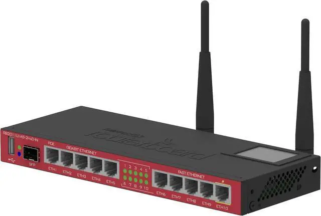 Main image of Mikrotik RouterBOARD RB2011UiAS-2HnD-IN Wireless Router 2.4GHz 10-Ports 802.11b/g/n