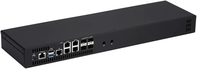 Alt view image 7 of 7 - Qotom Mini PC with 8G DDR4 RAM 512G M.2 SSD,5 Intel I225-V 2.5G Port,4X 10G SFP+,Atom C3758 Mini PC 1U Chassis
