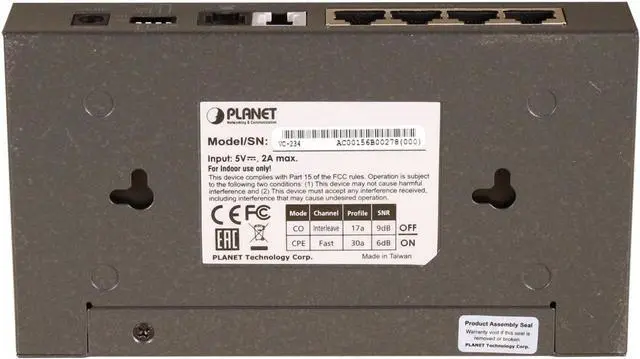 Alt view image 6 of 7 - 100/100 Mbps Ethernet (4-P LAN) to VDSL2 Bridge - 30a