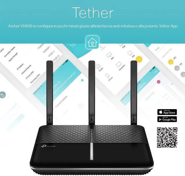 Alt view image 6 of 6 - TP-LINK Archer VR600 Router AC1600 Dual Band