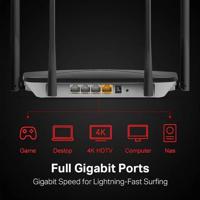Alt view image 3 of 5 - Router Extensor Mercusys WiFi AC12G Banda Dual Gigabit