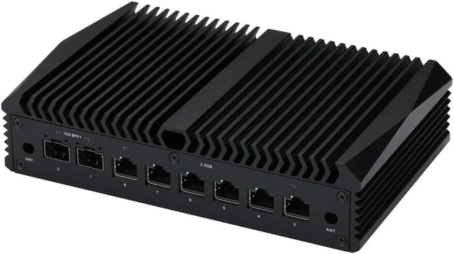 Alt view image 2 of 6 - Qotom Q31073UE 8 LAN Ports Firewall Appliance, Core i7, 4GB RAM 128GB SSD