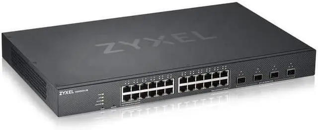 Alt view image 2 of 2 - ZYXEL 28-Port Gigabit Ethernet Smart Switch (XGS1930-28) - Managed, 4x 10G SFP+, Optional Nebula Cloud Management, Rackmount, Limited Lifetime Protection