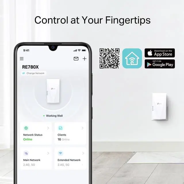 Alt view image 5 of 6 - TP-Link RE780X AX3000X WiFi 6 WLAN Amplifier Repeater (Dual-Band 2402 MBit/s 5 GHz + 574 MBit/s 2.4 GHz, MU-MIMO, Gigabit Port, Compatible with All WLAN Routers)
