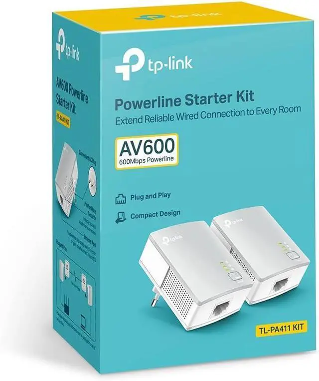 Alt view image 2 of 4 - TP-Link Mini TL-PA411KIT Powerline Network Adapter 500Mbps Fast Ethernet Ultra Compact Enclosure Set of 2