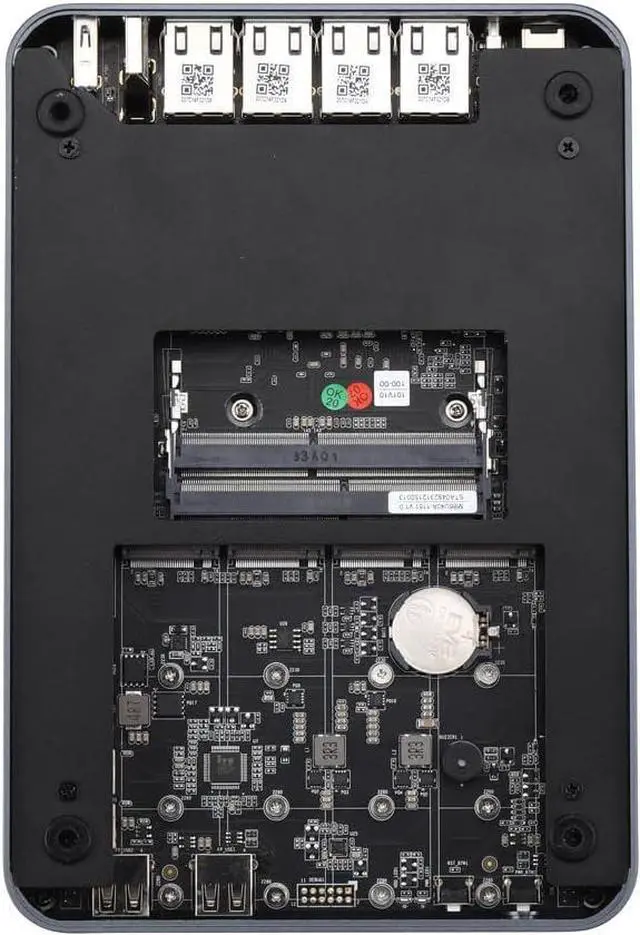 Alt view image 5 of 7 - Micro Firewall Router K6305 Celeron 6305 Dual Core 1.8 GHz, Barebones No Ram No SSD WiFi, 4xI226-V 2.5 Gigabit LAN, AES-NI, Create a NAS, Office Small PC Home Server Network Gateway