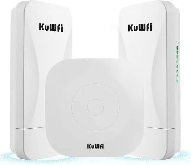 Main image of KuWFi Bundle of Gigabit Wireless Bridge and 1800Mbps WiFi 6 Ceiling AP