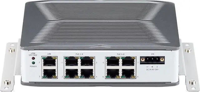 Main image of Network Switch | Vehicle Computer VES 31-8S 4/8 x IEEE 802.3af/at-Compliant Gigabit Ethernet Ports, 120W 4/8 PoE+ Standard + 2 x Gigabit Ethernet Ports