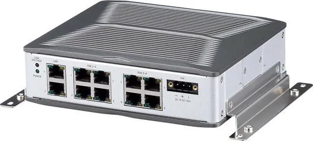 Alt view image 3 of 4 - Network Switch | Vehicle Computer VES 31-8S 4/8 x IEEE 802.3af/at-Compliant Gigabit Ethernet Ports, 120W 4/8 PoE+ Standard + 2 x Gigabit Ethernet Ports