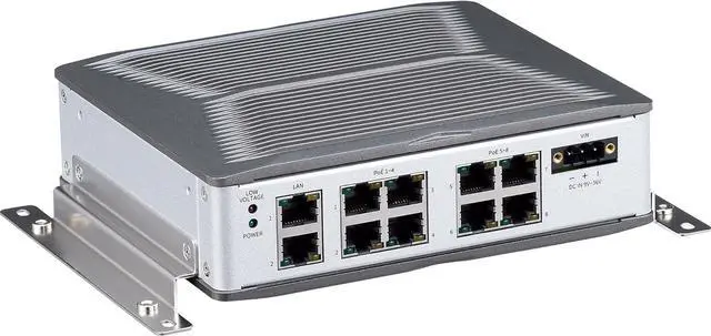 Alt view image 4 of 4 - Network Switch | Vehicle Computer VES 31-8S 4/8 x IEEE 802.3af/at-Compliant Gigabit Ethernet Ports, 120W 4/8 PoE+ Standard + 2 x Gigabit Ethernet Ports