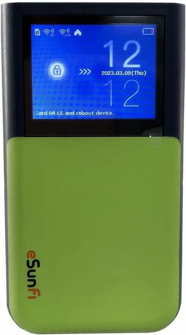 Main image of eSunFi SHFiEL62 5G eSim Mobile Hotspot Router Portable WiFi Router, with Sim Card Slot, up to 32 WiFi terminals, 2.4 inch Touch Panel, WiFi6, for Home/Business/Travel (NA Version)