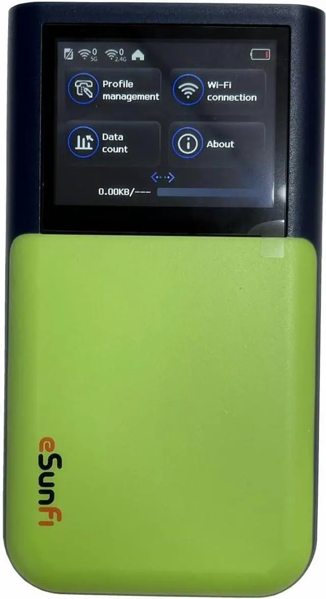 Alt view image 2 of 6 - eSunFi SHFiEL62 5G eSim Mobile Hotspot Router Portable WiFi Router, with Sim Card Slot, up to 32 WiFi terminals, 2.4 inch Touch Panel, WiFi6, for Home/Business/Travel (NA Version)