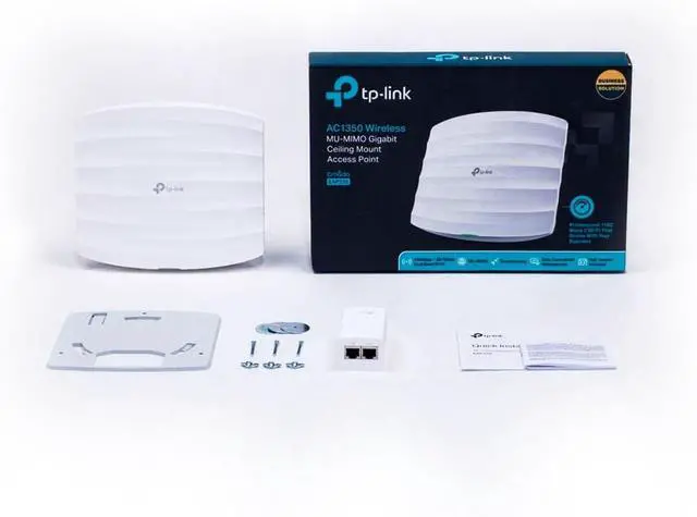 Alt view image 4 of 6 - TP-Link EAP225 Point d'Accès Wi-Fi Double Bande AC 1350Mbps PoE Gigabit - Plafonnier (300Mbps en 2.4GHz + 867Mbps en 5GHz, 1 port Gigabit, Support PoE)