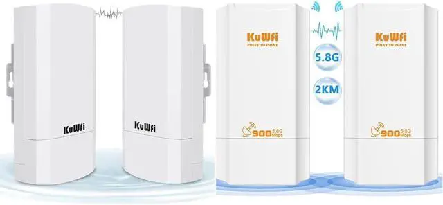 Main image of KuWFi Bundle of Goods 2.4G Wireless WiFi Bridge and 5.8G Wireless Ethernet Bridge