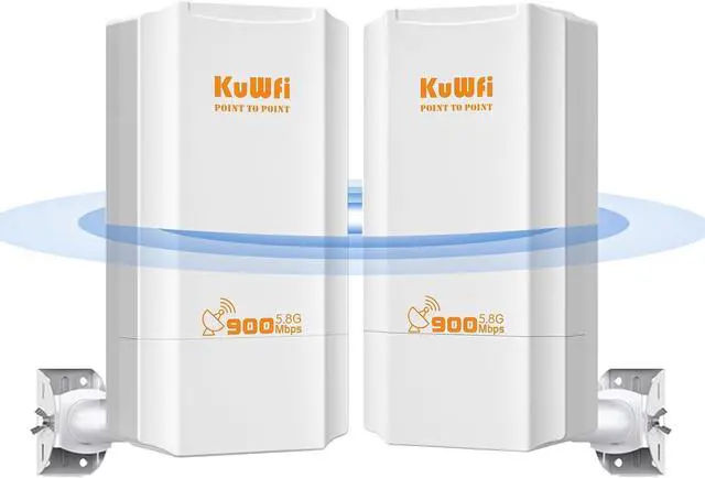Alt view image 3 of 7 - KuWFi Bundle of Goods 2.4G Wireless WiFi Bridge and 5.8G Wireless Ethernet Bridge