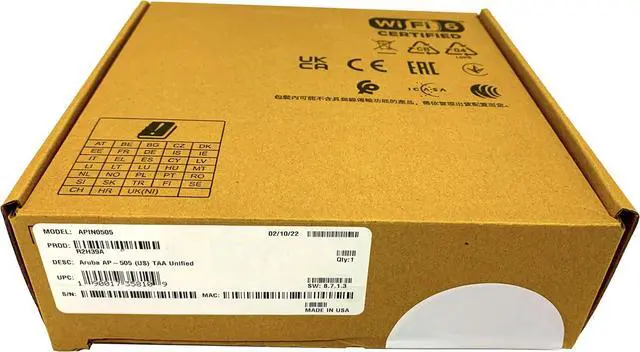 Main image of Aruba AP-505 802.11ax 1.77 Gbit/s Wireless Access Point - TAA Compliant