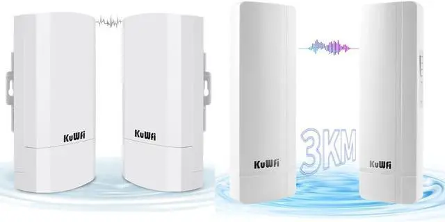 Main image of KuWFi Bundle of Goods 2.4G Wireless WiFi Bridge and 5.8G 900Mbps Outdoor Wireless Bridge