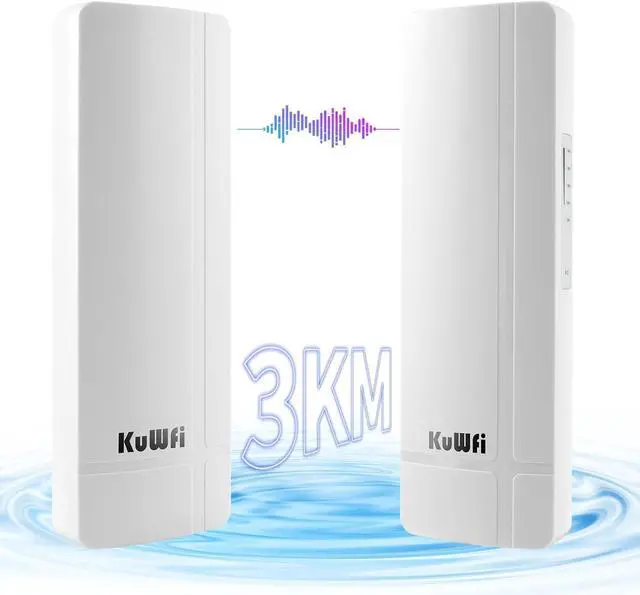 Alt view image 3 of 7 - KuWFi Bundle of Goods 2.4G Wireless WiFi Bridge and 5.8G 900Mbps Outdoor Wireless Bridge