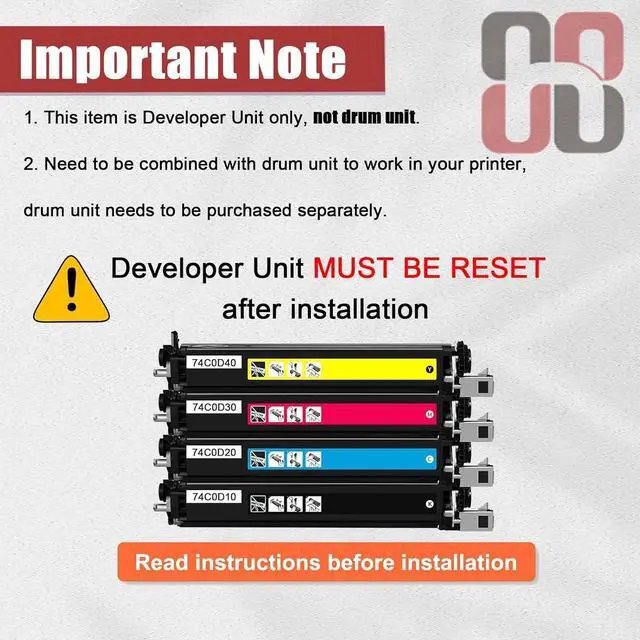 Alt view image 5 of 7 - CS720 Developer Units Compatible for Lexmark 74C0D10 74C0D20 74C0D30 74C0D40 Developer Units Work for Lexmark C4150 CS720 CS725 CX725 XC4140 XC4150 Printers 1 Magenta Pack