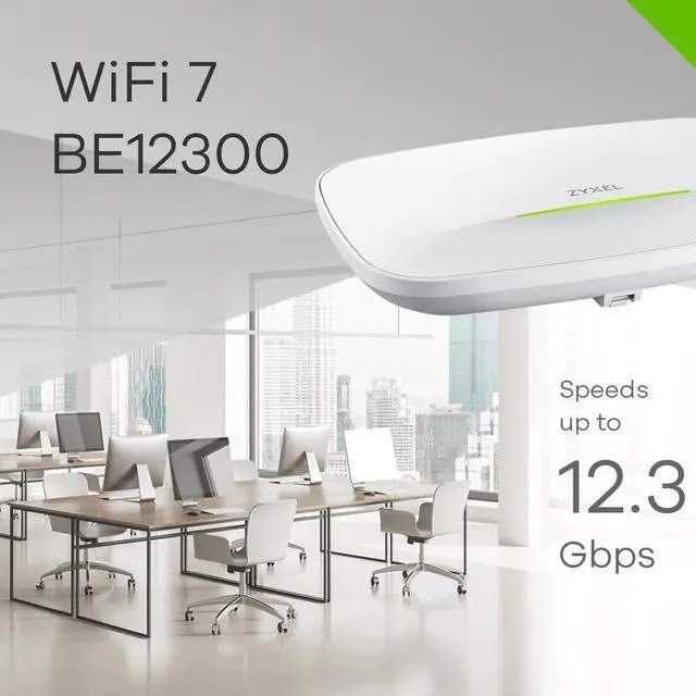 Alt view image 3 of 7 - Zyxel BE12300 WiFi 7 Dual-Radio Access Point | 2 x 2.5GbE Ports | Smart Antenna | Manageable via Nebula Web/App, On-premises Controller, or Device's Local Interface [WBE630S]