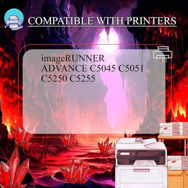 Alt view image 2 of 7 - High Yield GPR-30 Developer Unit Compatible for Canon imageRUNNER Advance C5045 C5051 C5250 C5255 Printers, 300000 Pages with Chip (Yellow)