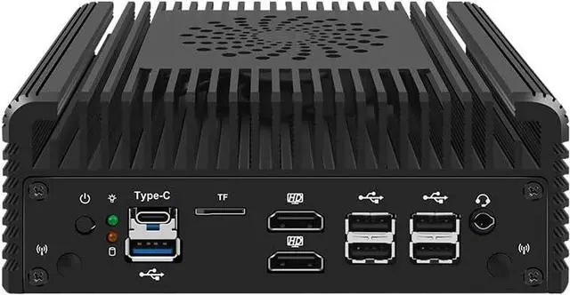 Alt view image 3 of 7 - CWWK Mini PC N100 Firewall Hardware 2 x 10GbE SFP+, 2 x i226V 2.5GbE LAN OPNsense Appliance,AES-NI, 2HD, TypeC, TF Card Slot, M.2 WiFi Slot,16GB RAM 128GB SSD