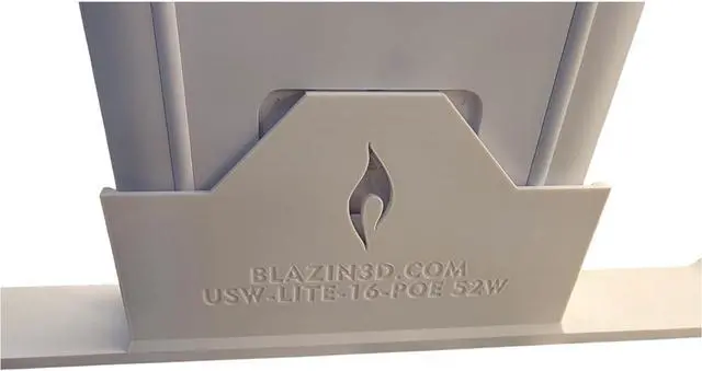 Alt view image 4 of 4 - 19-Inch 1.5U Network Rack Mount for Ubiquiti USW-Lite-16-POE Switch, Open Design, Rack Ear Mount (Black)