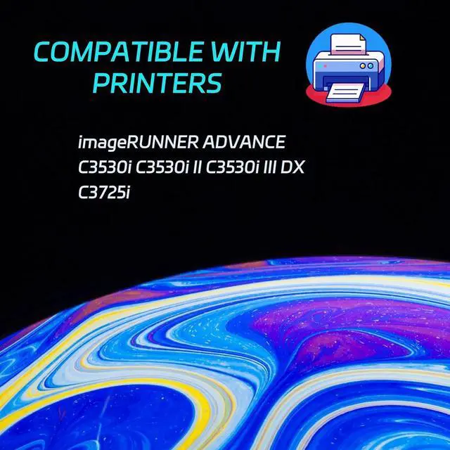 Alt view image 2 of 7 - High Yield GPR-53 Developer Unit Compatible for Canon imageRUNNER Advance C3530i C3530i II C3530i III DX C3725i Printers, Print Clearly (1 Pack Yellow)
