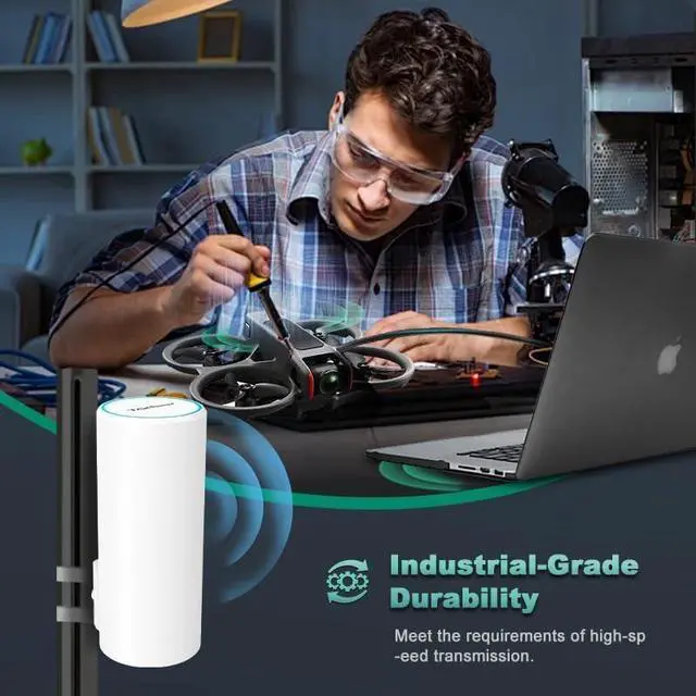Alt view image 5 of 7 - Pro-Grade Outdoor WiFi Extender |POE Powered,85m Range & Military-Grade Durability,TUYAAPP Remote Smart Control,USA Server