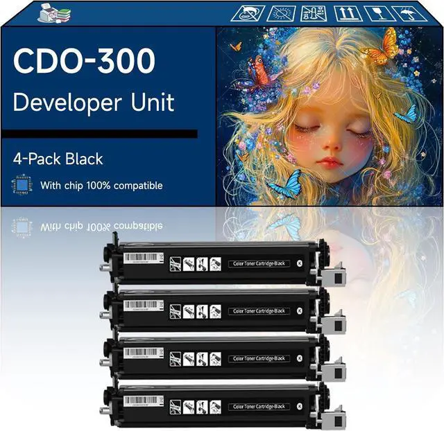 Main image of CDO-300 Developer Unit Compatible with Pantum CP2300 CP2500 CP2506DNPLUS CM7105DN Printers (4 Pack Black)