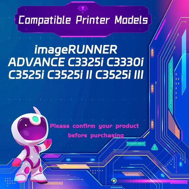 Alt view image 2 of 7 - GPR-53 Developer Unit is Compatible for Canon imageRUNNER Advance C3325i C3330i C3525i C3525i II C3525i III Printers, High Yield 240000 Pages, with Chip for Long-Lasting Durability (3 Pack Black)