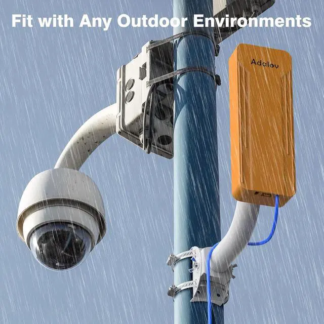Alt view image 5 of 7 - CPE468 Dual Band Wireless Bridges with Bracket Mounts, 3KM Long Range Gigabit WiFi Bridge, 2.4GHz & 5.8GHz Outdoor Wireless Ethernet Bridge for Point-to-Point and Point-to-Multipoint Network Extend