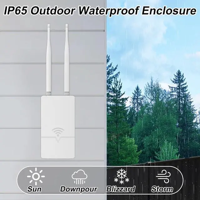 Alt view image 6 of 7 - Outdoor Starlink WiFi Extender for Starlink Gen 3 Router, Starlink Signal/WiFi Repeater, 300Mbps 0.3KM Signal Coverage, IP65 Waterproof, Up to 56 Devices for Farm/Yard/RV