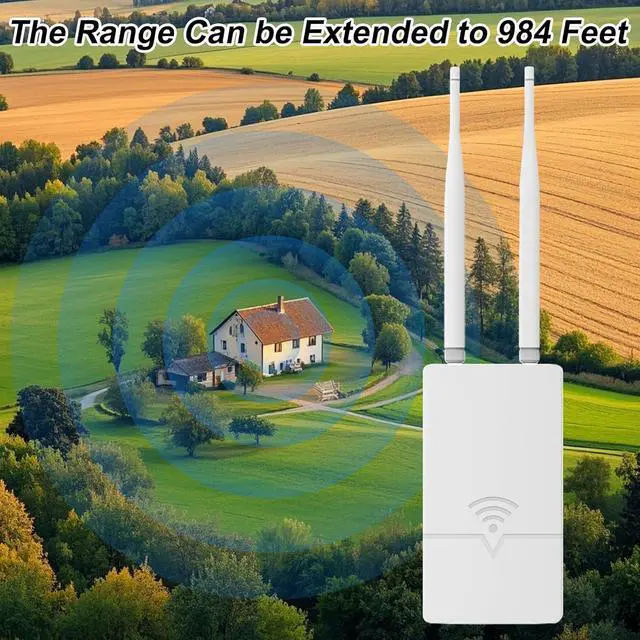 Alt view image 7 of 7 - Outdoor Starlink WiFi Extender for Starlink Gen 3 Router, Starlink Signal/WiFi Repeater, 300Mbps 0.3KM Signal Coverage, IP65 Waterproof, Up to 56 Devices for Farm/Yard/RV