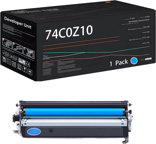 Main image of 74C0Z10 Developer Unit Compatible for Lexmark C4150 CS720de CS720dte CS725de CS725dte CX725de CX725dhe CX725dthe Printers (1 Pack Cyan)