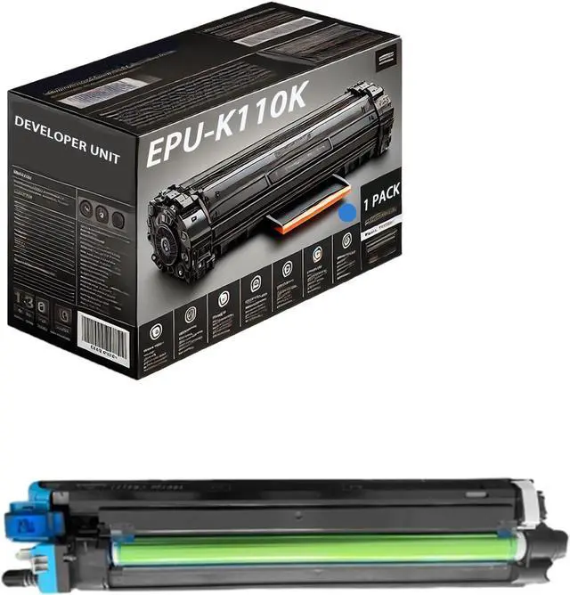 Main image of EPU-K110K EPU-K110C EPU-K110M EPU-K110Y Developer Unit Compatible for Toshiba E-Studio 4515AC 5015AC Printers, Includes Chip, High Yield 100000 Pages (Cyan)