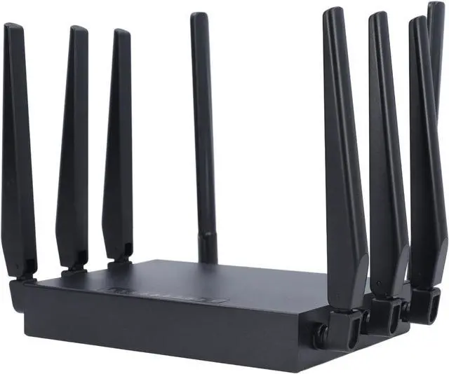 Alt view image 4 of 7 - Dpofirs 5G CPE 6 Router for Middle East, Asia, Africa, WiFi6 1000Mbps Gigabit Ethernet Network, 8 Antennas, Plug and Play with SIM Card Slot, Supports up to 20 Users, Black
