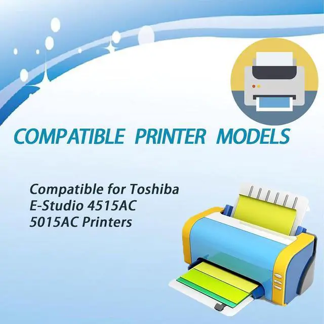 Alt view image 2 of 7 - EPU-K110K EPU-K110C EPU-K110M EPU-K110Y Developer Unit Compatible for Toshiba E-Studio 4515AC 5015AC Printers, Includes Chip, High Yield 100000 Pages (Cyan)