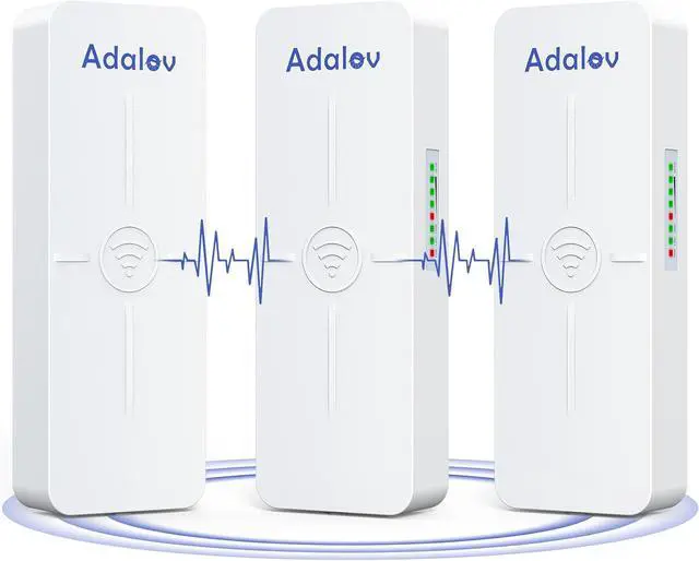 Main image of CPE881 3 Pack Wireless Bridges, Point to Point Gigabit WiFi Bridge with 2 1Gbs LAN Ports, 5km Long Range Outdoor CPE for Network Extend of Shop, Barn, Garage