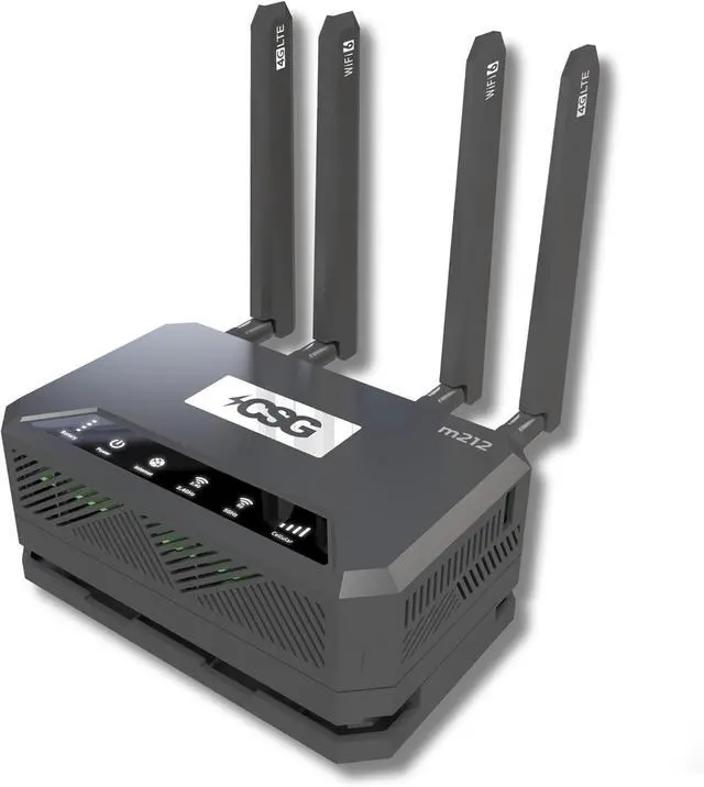 Alt view image 2 of 6 - CSG m212 4G LTE Cat12 Cellular Gateway Business or Home Router | Dual-Band WI-FI 6 | Dual-SIM | 8 Hours Backup Battery for Travel | Compatible with Verizon Network | Portable Rural Internet