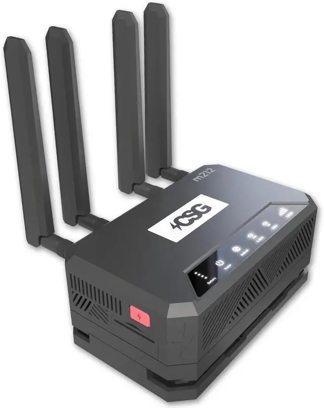 Alt view image 3 of 6 - CSG m212 4G LTE Cat12 Cellular Gateway Business or Home Router | Dual-Band WI-FI 6 | Dual-SIM | 8 Hours Backup Battery for Travel | Compatible with Verizon Network | Portable Rural Internet