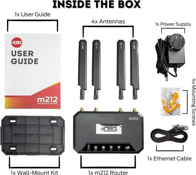 Alt view image 4 of 6 - CSG m212 4G LTE Cat12 Cellular Gateway Business or Home Router | Dual-Band WI-FI 6 | Dual-SIM | 8 Hours Backup Battery for Travel | Compatible with Verizon Network | Portable Rural Internet