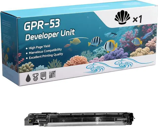 Main image of GPR-53 Developer Unit Compatible for Canon imageRUNNER Advance C3530i C3530i II C3530i III DX C3725i Printers, Capacity 240000 Pages, with Chip, Stable Output (1 Pack Black)