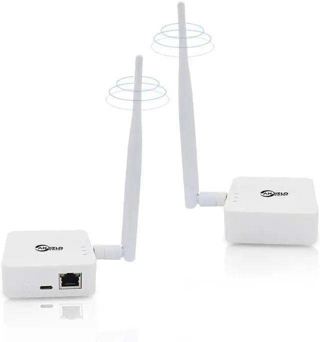 Main image of Wireless Bridge Point-to-Point, Ethernet Air Bridge Repeater,Long Range Wireless Access with High-Gain Antenna,typ c Power Port,2.4G WiFi Bridge Repeater,Supports 2600 feet Transmission Distance